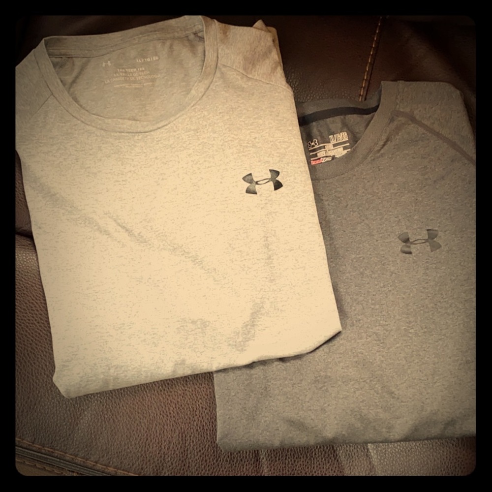 Under Armour Shirts XL Light Grey Dark Grey